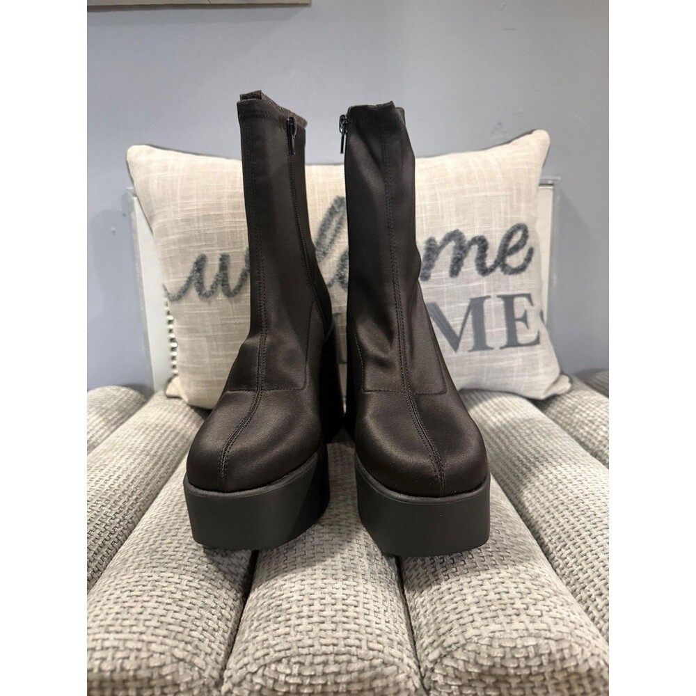 ALDO Women’s Black Platform Ankle Boots Chunky Block Heel Size 6.5 New In Box. - Picture 9 of 10